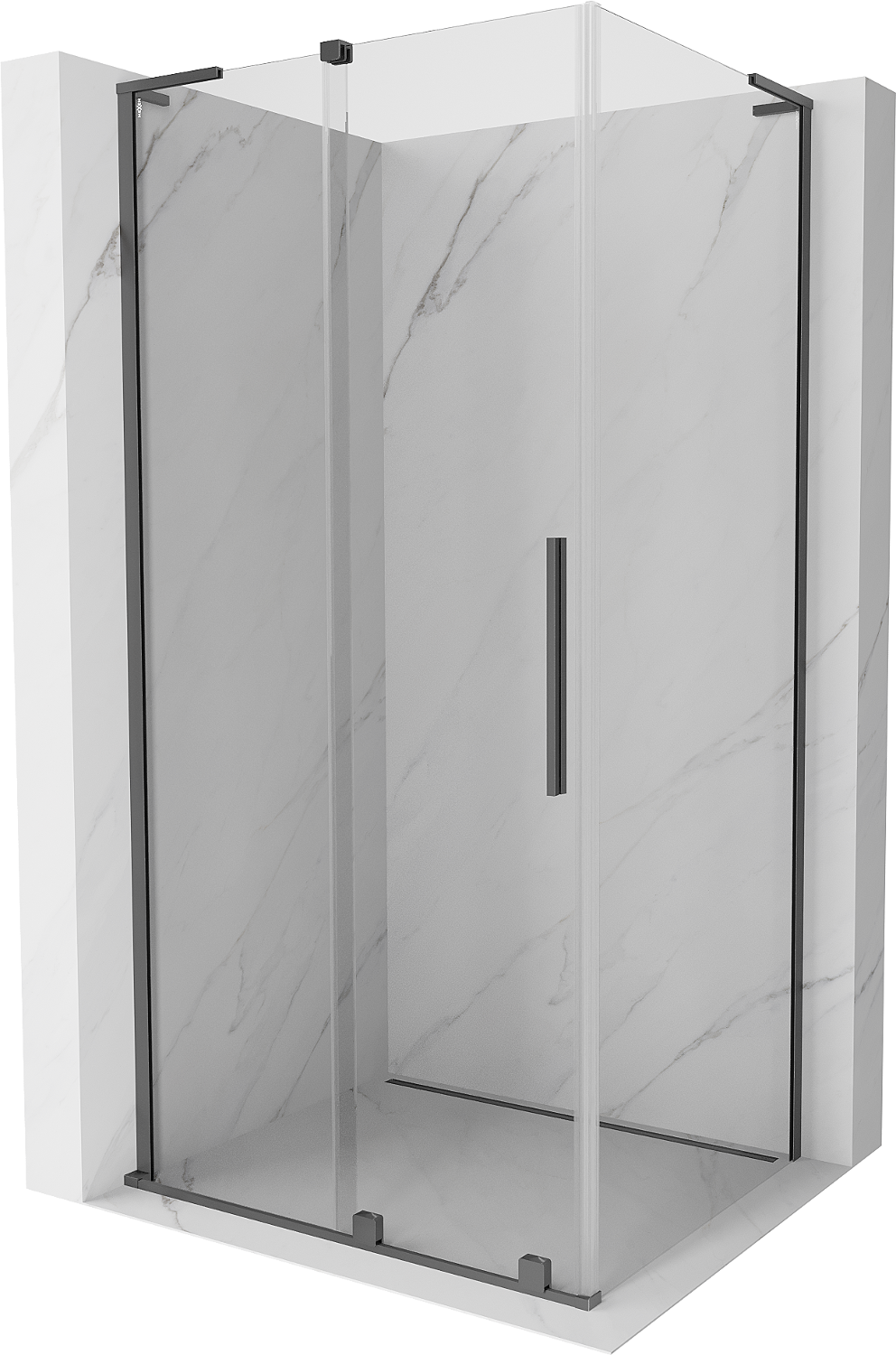 Mexen Velar L kabina prysznicowa rozsuwana 120 x 110 cm, transparent, gun metal - 871-120-110-03-95